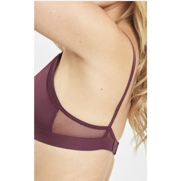 Lively Busty Nursing Bra Mesh Trim Bralette | Plum | Sz 1, 30DD-32DDD - Picture 7 of 7